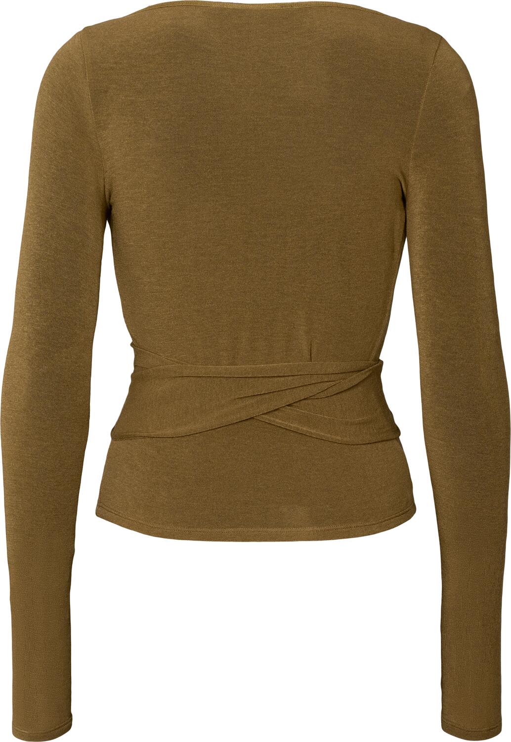 Anne Wool Wrap langærmet t-shirt - Kangaroo